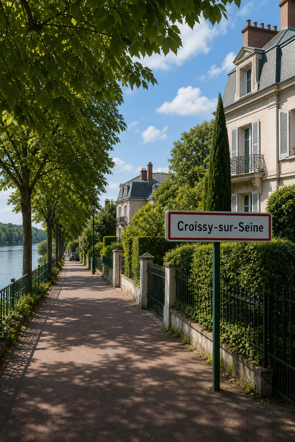 panneau d'entrée de ville de croissy-sur-seine